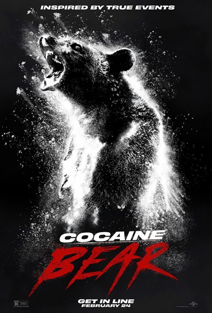 The poster of Cocaine Bear film